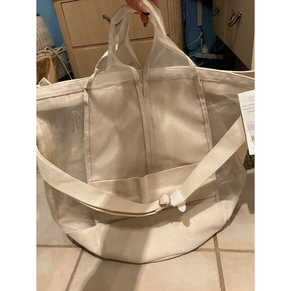 NWT Beis Phat Sack Extra Large Mesh Tote in Beige - LIMITED EDITION - Picture 5 of 11
